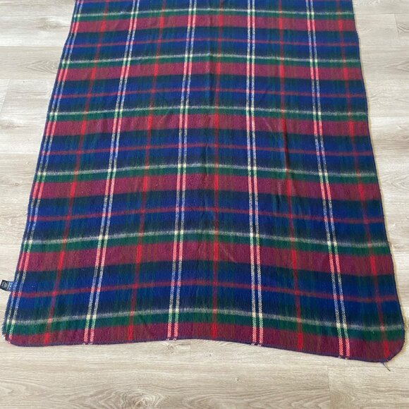 Vintage Ralph Lauren Plaid Blanket Throw Scarf 100% Acrylic - Picture 8 of 10